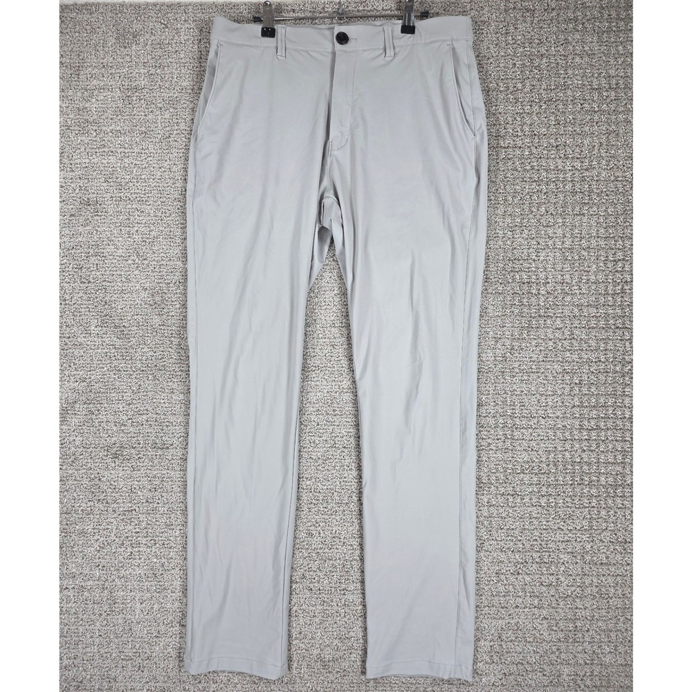 7 Diamonds‎ Zuma Pant Mens 34x34 Gray Performance Stretch Chino Trousers Golf